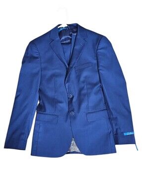 Sean Alexander Men’s Blue 3 Piece Suit Set 34S 28W Jacket Vest Pants Formal